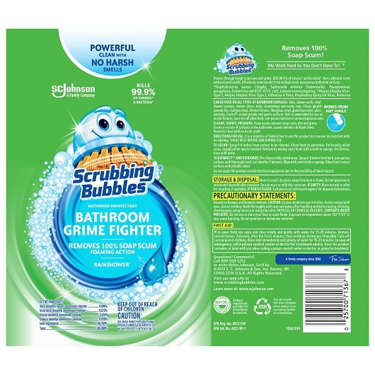 Scrubbing Bubbles DISINFECTANT FRESH AEROSOL 20 OZ, 12 x 20 oz Case - DOT product image 8