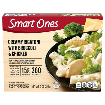 Smart Ones Creamy Rigatoni with BROCCOLI & CHICKEN, 12 x 9 oz Case - Prepared Foods