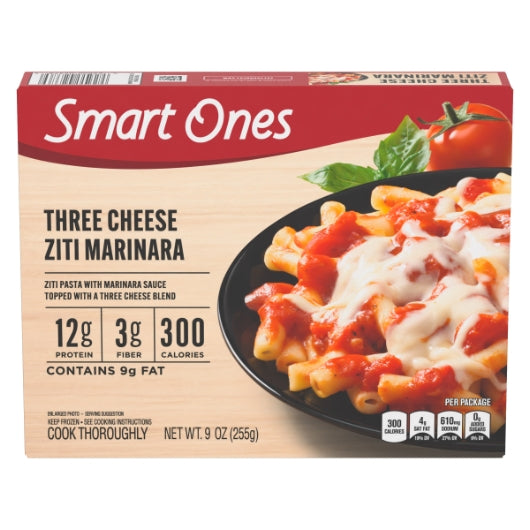 Smart Ones Three Cheese Marinara Ziti, 12 x 255 GR Case - Prepared Foods