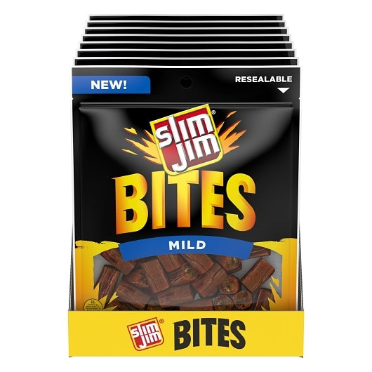 Slim Jim Mild Snacks, 8 x 3.75 oz Case - Meat Snacks
