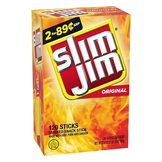 Slim Jim Original Flavor Snack Sticks Gravity Feed, 2 x 120 x 0.28 oz Case - DOT product image 4