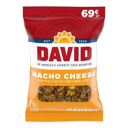 David Sunflower Seeds In Shell Nacho, 9 x 36 x 0.8 oz Case - Nuts & Seeds
