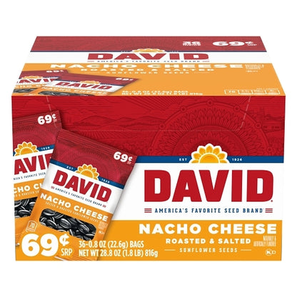 David Sunflower Seeds In Shell Nacho, 9 x 36 x 0.8 oz Case - DOT product image 2