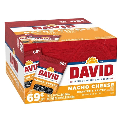 David Sunflower Seeds In Shell Nacho, 9 x 36 x 0.8 oz Case - DOT product image 4