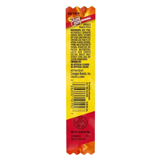 Slim Jim Original Flavor Snack Sticks Gravity Feed, 2 x 120 x 0.28 oz Case - DOT product image 2