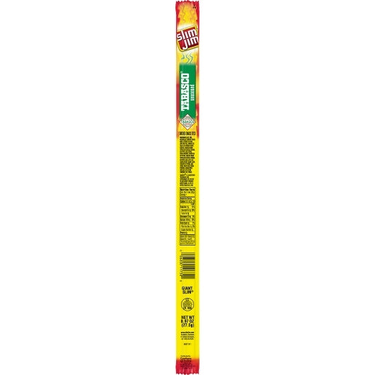 Slim Jim Giant Tabasco Snack Sticks, 6 x 24 x 0.97 oz Case - Meat Snacks