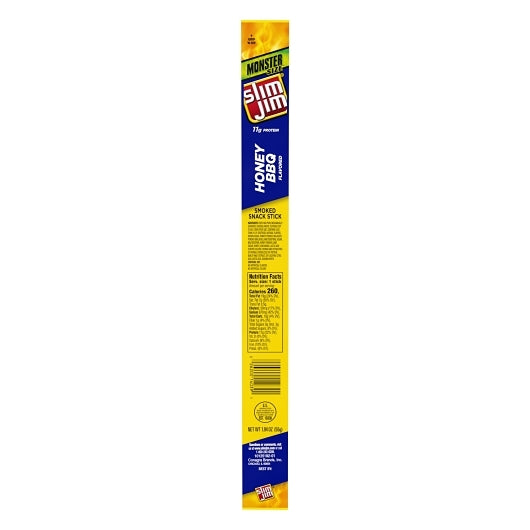 Frontier Herb Organic Monster Honey Barbecue Flavored Smoked Meat Snack Sticks, 6 x 18 x 1.94 oz Case - Pantry