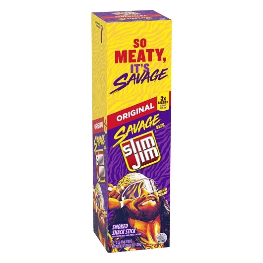 Slim Jim Meat Sticks Savage Original, 6 x 12 x 3 oz Case - DOT product image 4