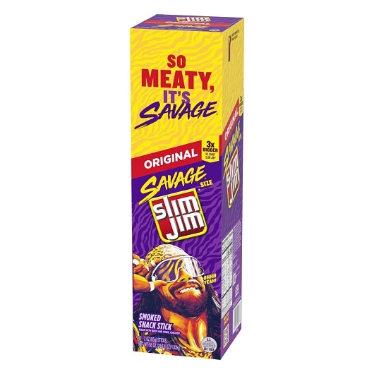 Slim Jim Meat Sticks Savage Original, 6 x 12 x 3 oz Case - DOT product image 6