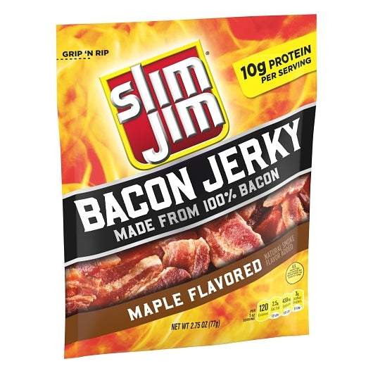 Slim Jim Maple Bacon Jerky, 8 x 2.75 oz Case - DOT product image 3