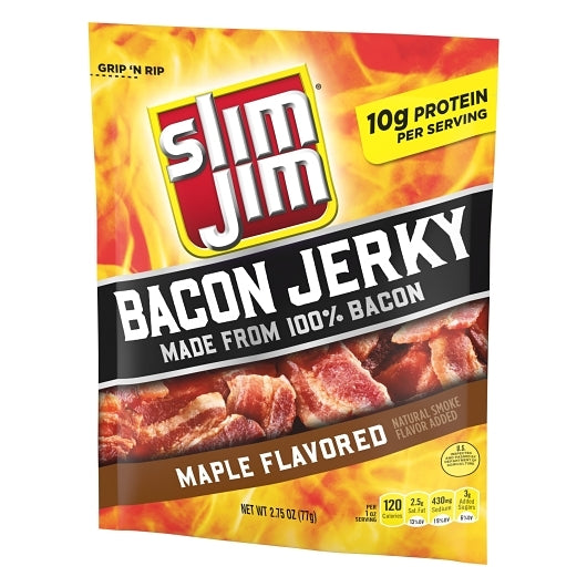 Slim Jim Maple Bacon Jerky, 8 x 2.75 oz Case - DOT product image 4