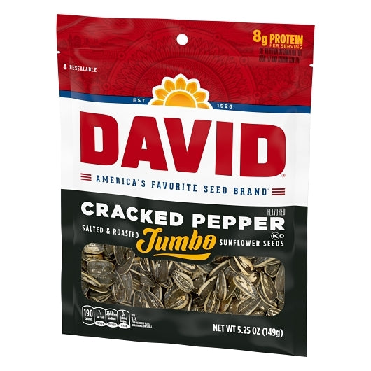 David Black Pepper Sunflower Seeds, 12 x 5.25 oz Case - DOT product image 4