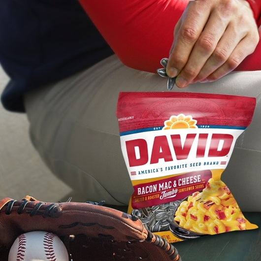 David SALTED BACON MAC & CHEESE SUNFLOWER SEED, 12 x 5.25 oz Case - GS1 styled product image