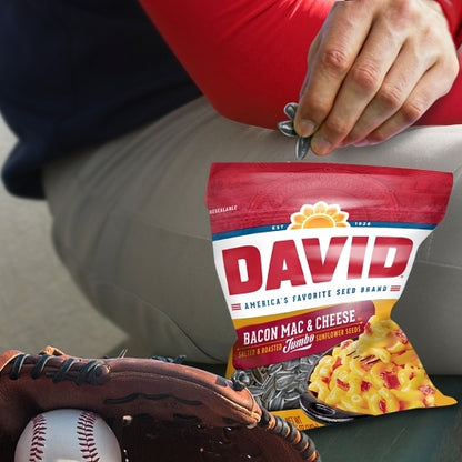 David SALTED BACON MAC & CHEESE SUNFLOWER SEED, 12 x 5.25 oz Case - GS1 styled product image
