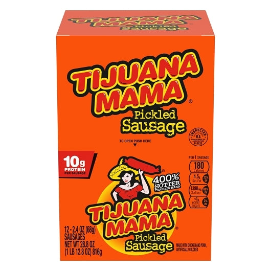 Penrose Pickled Sausage Tijuana Mama, 6 x 12 x 2.4 oz Case - Meat, Poultry & Seafood