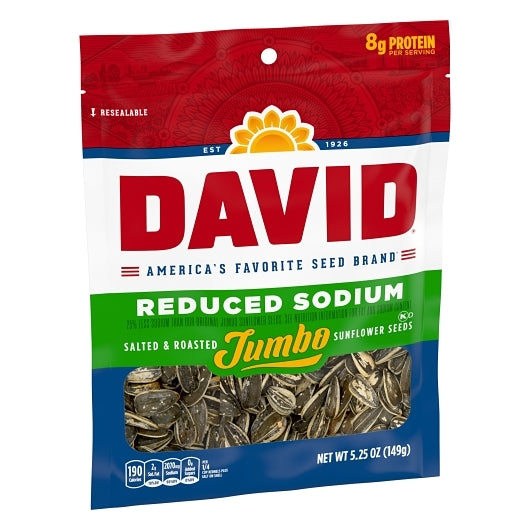 David Reduced Sodium In-Shell Sunflower Seeds, 12 x 5.25 oz Case - DOT product image 2