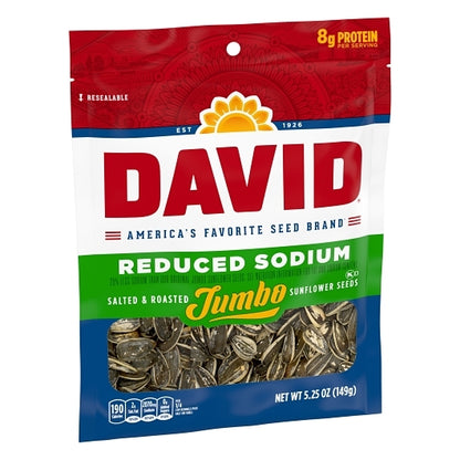 David Reduced Sodium In-Shell Sunflower Seeds, 12 x 5.25 oz Case - DOT product image 2