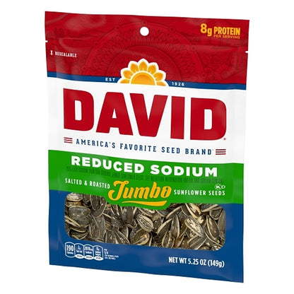 David Reduced Sodium In-Shell Sunflower Seeds, 12 x 5.25 oz Case - DOT product image 3