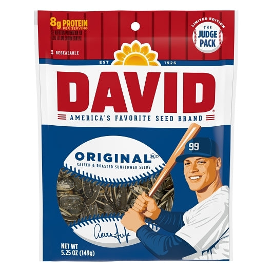 David Original Sunflower Seeds, 12 x 5.25 oz Case - Nuts & Seeds