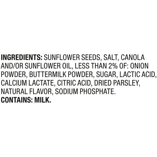 David SUNFLOWER SEEDS SOUR CREAM & ONION, 12 x 5.25 oz Case - Alternate product angle or state