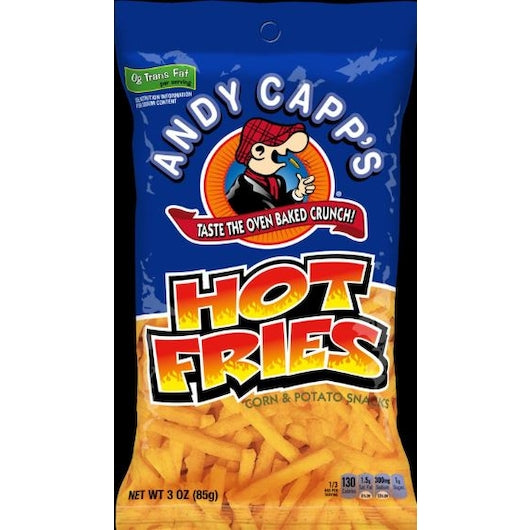 Andy Capp Conagra Hot Fries Unpriced, 35 x 3 oz Case - Snacks