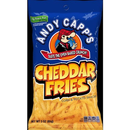 Andy Capp Conagra Cheddar Fries Unpriced, 35 x 3 oz Case - Snacks