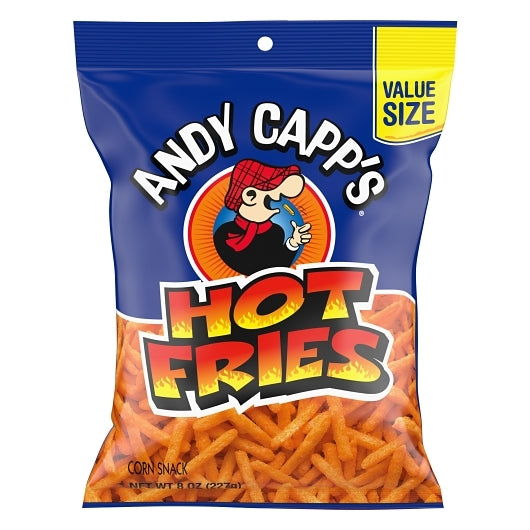 Andy Capp's Hot Fries Unpriced Display Ready, 8 x 8 oz Case - Snacks