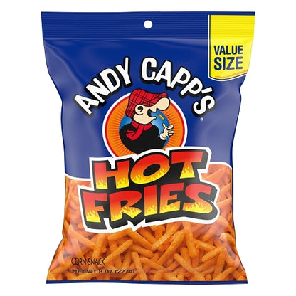 Andy Capp's Hot Fries Unpriced Display Ready, 8 x 8 oz Case - Snacks