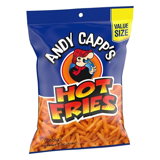 Andy Capp's Hot Fries Unpriced Display Ready, 8 x 8 oz Case - Snacks