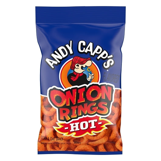 Andy Capp's Hot Onion Rings, 12 x 2 oz Case - Frozen Snacks & Appetizers