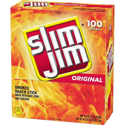 Slim Jim Original Snack Sticks, 4 x 100 x 0.44 oz Case - DOT product image 3