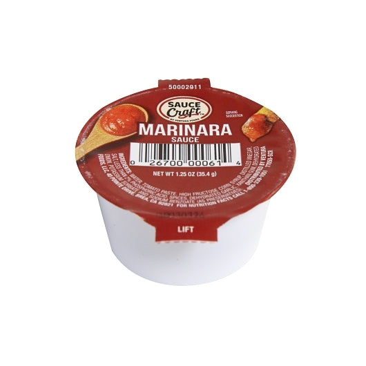 Sauce Craft Marinara Sauce Single Serve Cups, 100 x 1.25 oz Case - Condiments & Sauces
