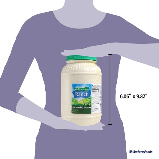 Ventura Jalapeno Ranch Dressing Bulk, 4 x 1 GA Case - Alternate product angle or state