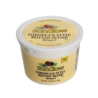 Ventura Foods Zero Grams Trans Fat European Style Whipped Butter Blend, 4 x 5 lb Case - Cheese & Dairy