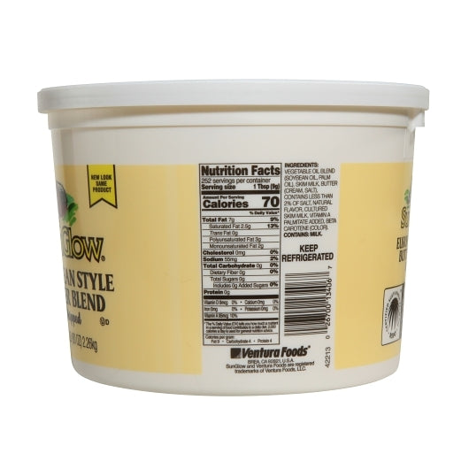 Ventura Foods Zero Grams Trans Fat European Style Whipped Butter Blend, 4 x 5 lb Case - DOT product image 7