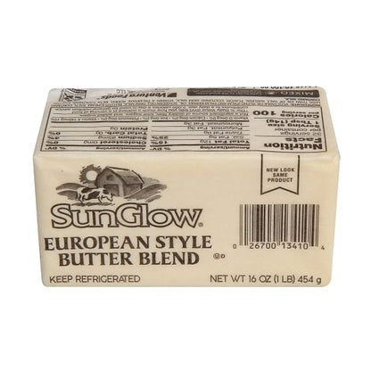 Sun Glow Margarine European Style No Trans Fat Butter Blend, 36 x 1 lb Case - Cheese & Dairy