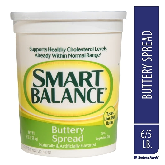Smart Balance 79% Vegetable Oil Spread, 6 x 5 lb Case - Pantry Ingredients