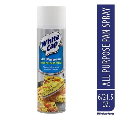White Cap Aerosol Release Pan Spray, 6 x 21.5 oz Case - Pantry Ingredients
