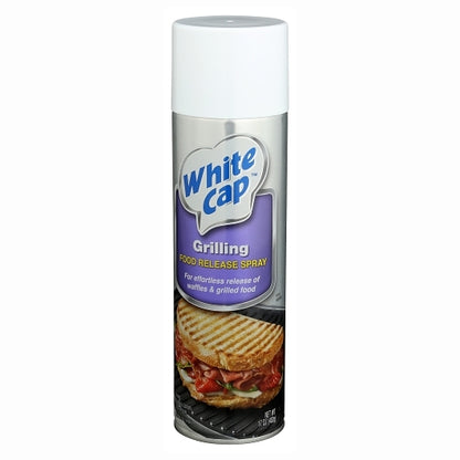 White Cap Food Release Spray Grill, 6 x 17 oz Case - Alternate product angle or state