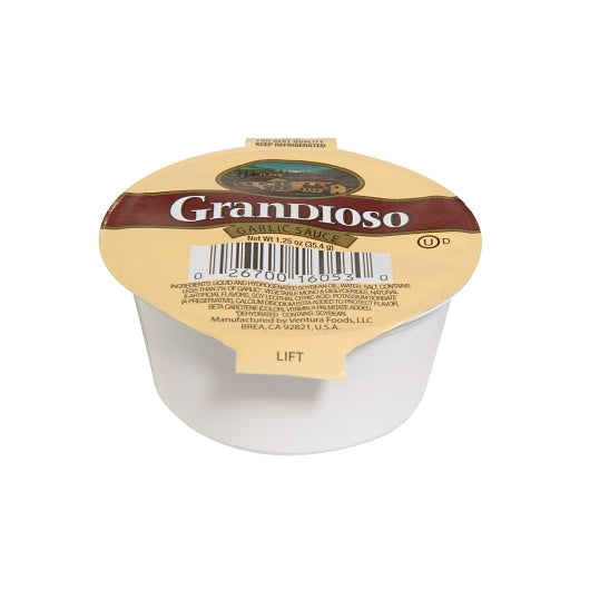 Grandioso Liquid Garlic Sauce, 128 x 1.25 oz Case - Condiments & Sauces