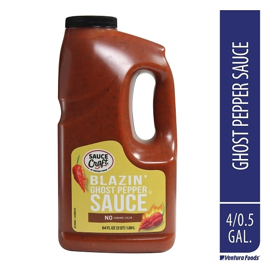 Sauce Craft Ghost Pepper Chili Sauce Jug With Handle, 4 x 0.5 GA Case - GS1 mobile-ready hero image