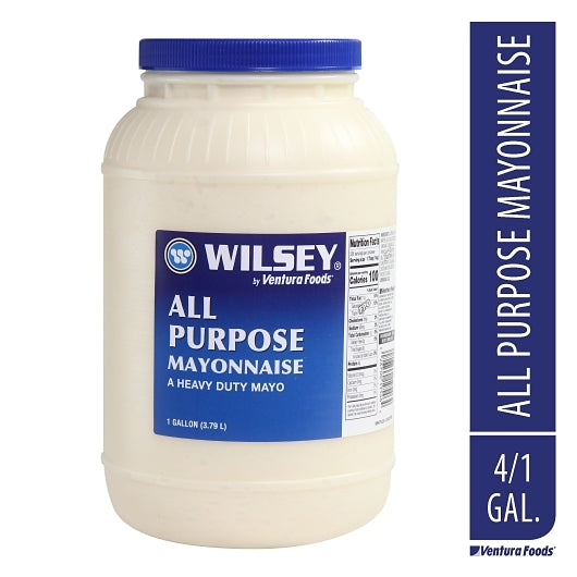 Wilsey All Purpose Mayonnaise Heavy Duty Plastic Wide Mouth Jar, 4 x 1 GA Case - GS1 mobile-ready hero image