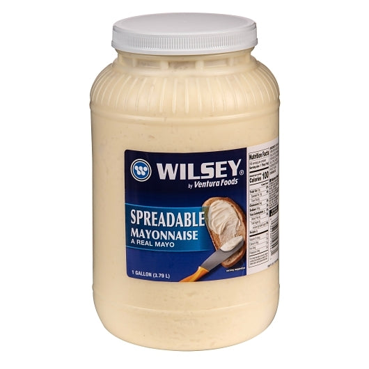 Wilsey Spreadable Mayonnaise Wide Mouth Jar, 4 x 1 GA Case - Condiments & Sauces