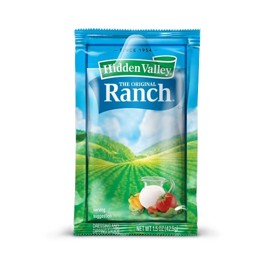 Hidden Valley Original Ranch Dressing Single Serve, 84 x 1.5 oz Case - Condiments & Sauces
