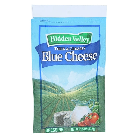 Hidden Valley Thick and Creamy Blue Cheese Dressing Single Serve, 84 x 1.5 oz Case - Condiments & Sauces