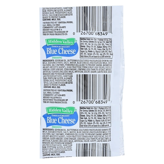 Hidden Valley Thick and Creamy Blue Cheese Dressing Single Serve, 84 x 1.5 oz Case - DOT product image 8