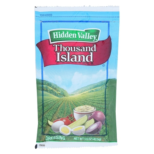 Hidden Valley Thick and Creamy Thousand Island Dressing Single Serve, 84 x 1.5 oz Case - Condiments & Sauces
