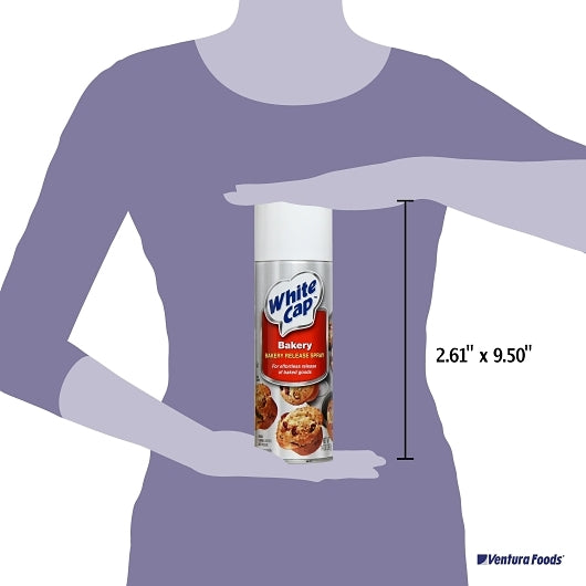White Cap Baking Release Aerosol, 6 x 14 oz Case - Alternate product angle or state