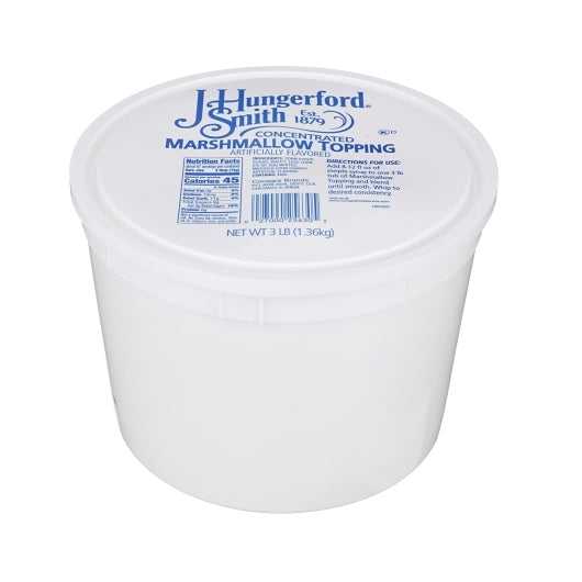 Jhs Topping Marshmallow Tubs Jhs, 4 x 3 lb Case - Bakery & Desserts
