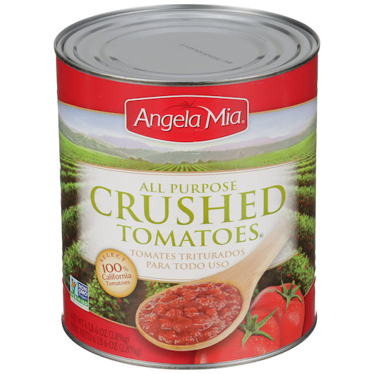 Angela Mia Crushed Tomatoes, 6 x 102 oz Case - Pantry Ingredients